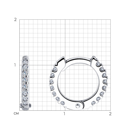 Серебряные серьги с фианитами