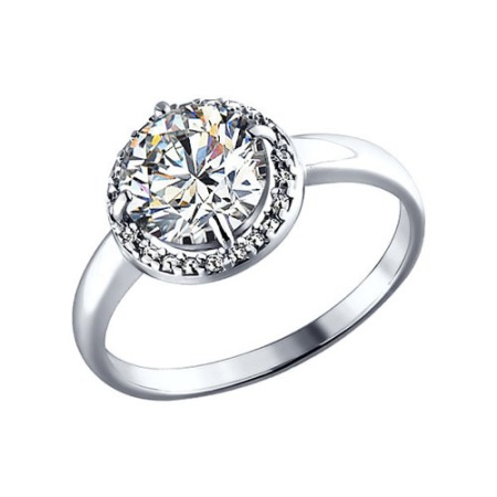 Кольцо SOKOLOV из серебра с фианитом