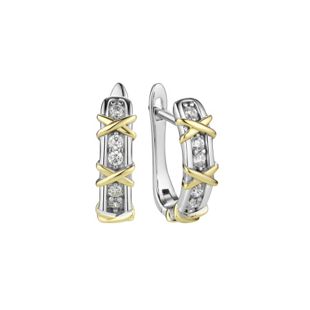 Серебряные серьги с фианитами