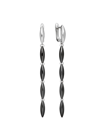 Серьги из серебра с керамикой