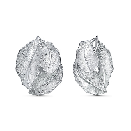 Серьги из серебра «Листья»