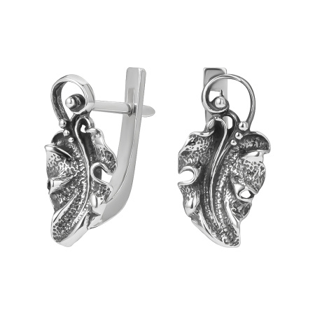 Серьги из серебра «Вьюнок»