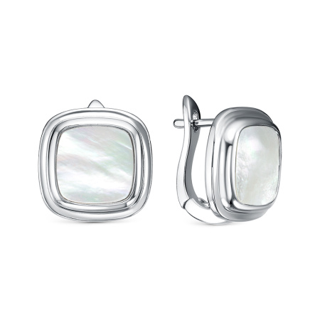 Серьги из серебра с преламутром