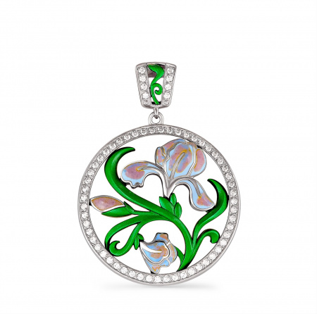 Серебряная подвеска «Акварели Прованса» с фианитами