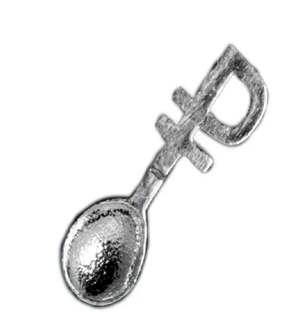 Серебряная сувенирная ложка «Рубль»