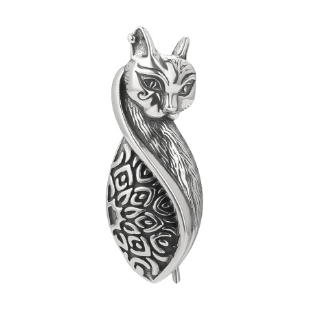 Серебряная брошь «Бастет»
