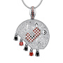 Подвеска из серебра с эмалью и фианитами «Петушок»