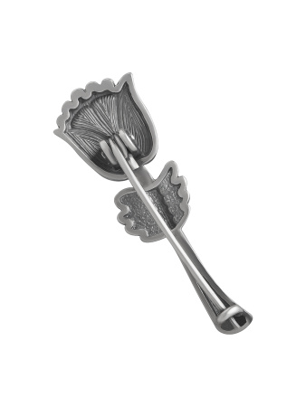 Брошь из серебра 925 Цветочек аленький в русском стиле