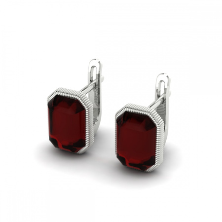 Серьги из серебра с янтарем