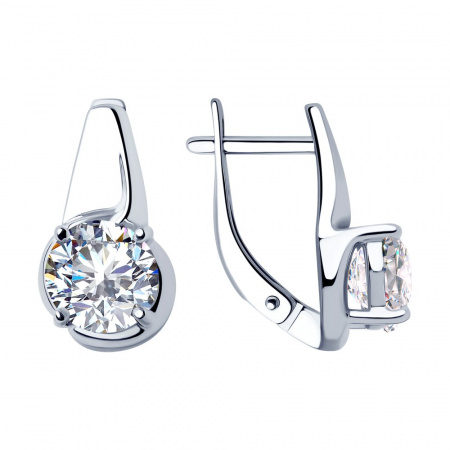 Серьги Sokolov из серебра с фианитами