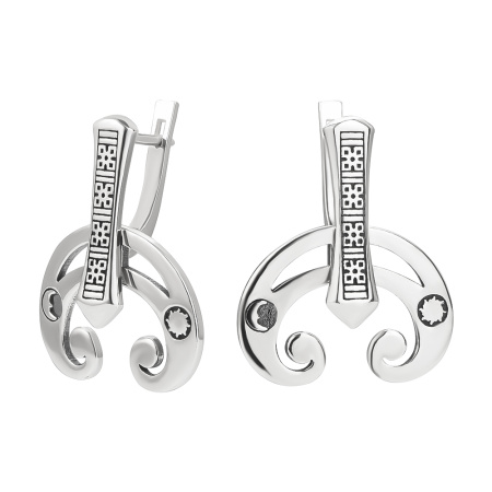 Серебряные серьги «Лунница»