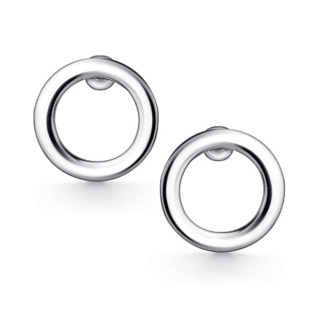 Серьги-гвоздики из серебра «Круг»