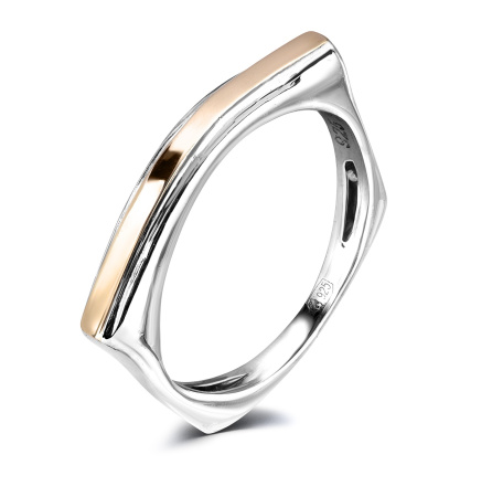 Кольцо из серебра в позолоте