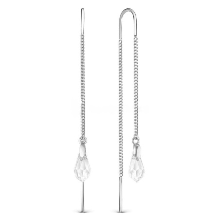 Серебряные серьги с кристаллами Swarovski