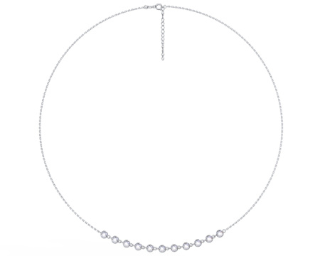 Серебряное колье-чокер с фианитами