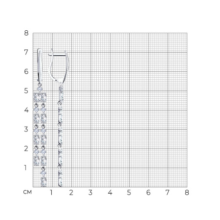 Серебряные серьги с фианитами