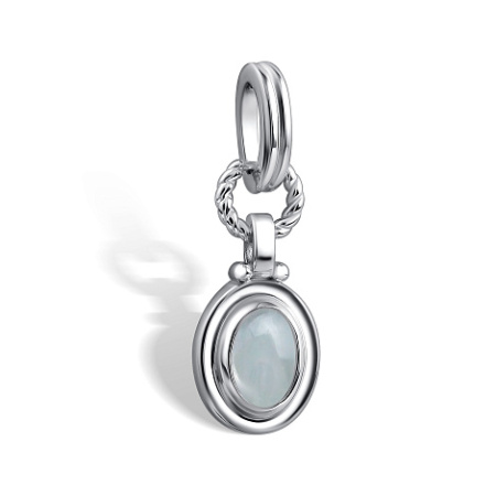 Подвеска из серебра с аквамарином