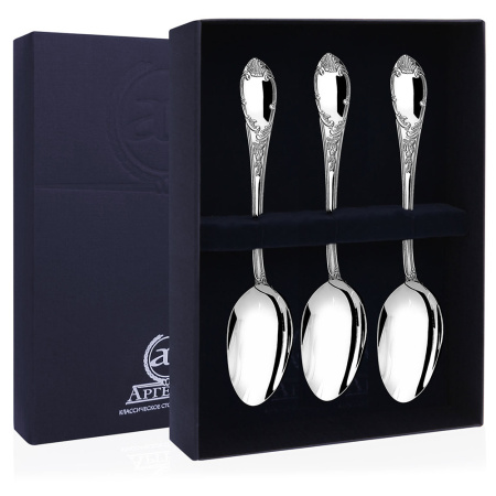 Серебряный набор «Престиж» 3 чайные ложки