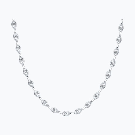 Серебряное колье с фианитами