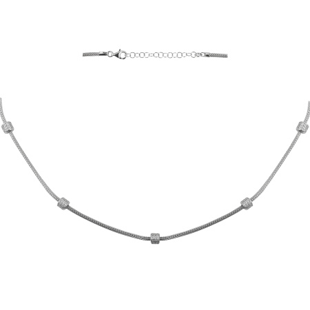 Колье из серебра с фианитами