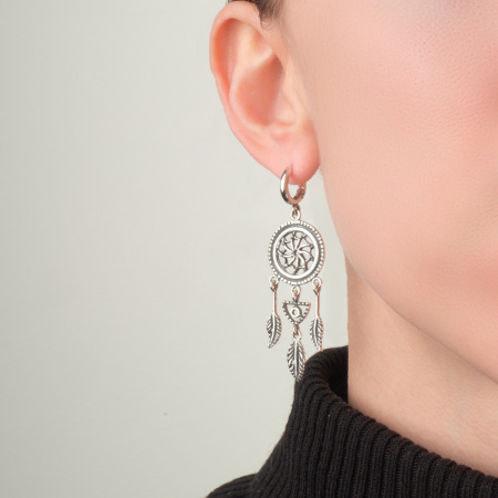 Серьги из серебра «Ловец снов»