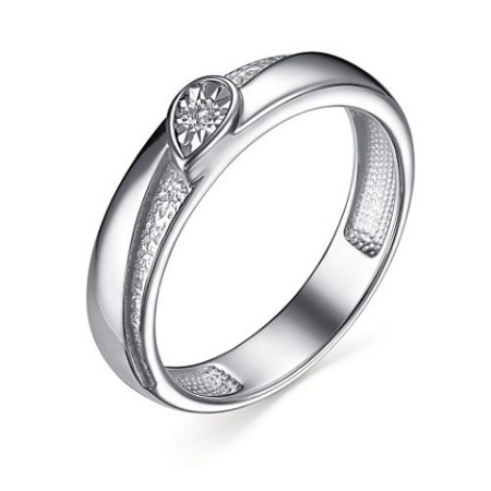 Кольцо из серебра с бриллиантом