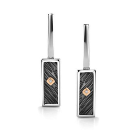 Серьги из серебра с бриллиантом