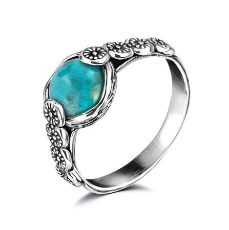 Кольцо из серебра с бирюзой