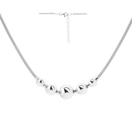 Серебряное колье «Шарики»