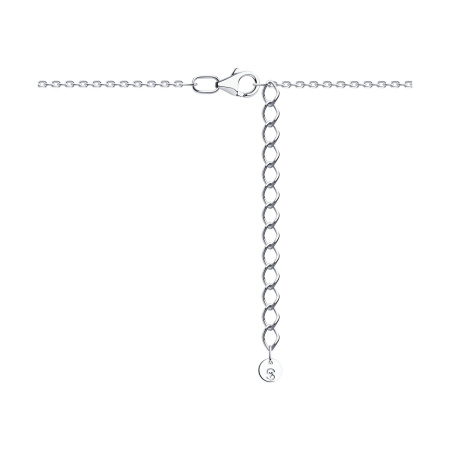 Серебряное колье с жемчугом и эмалью «Цветы»