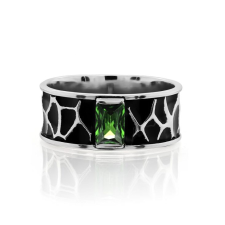 Кольцо из серебра с фианитом «Терракота»