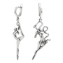 Серебряные серьги «Гимнастика»