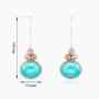 Серебряные серьги «Бирюзовый Шарм»