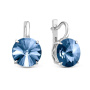 Серьги из серебра с кристаллом Swarovski