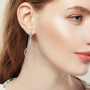Серьги из серебра с фианитами