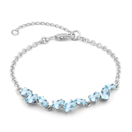 Браслет из серебра с топазами