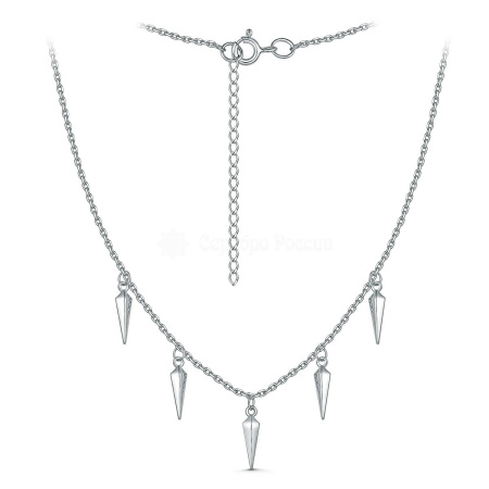 Колье из серебра «Ромбы»