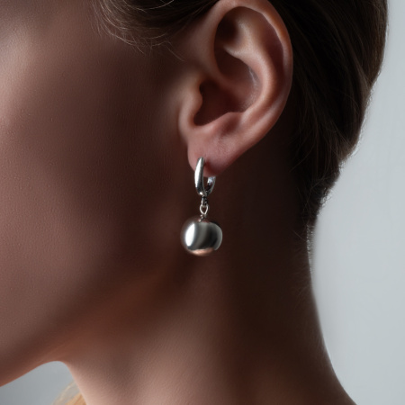 Серьги из серебра «Шар»