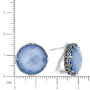 Серебряные серьги с голубым кварцем и перламутром