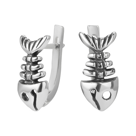 Серьги из серебра «Рыбешка»