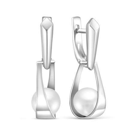 Серьги из серебра с жемчугом