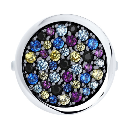 Кольцо из серебра с фианитами