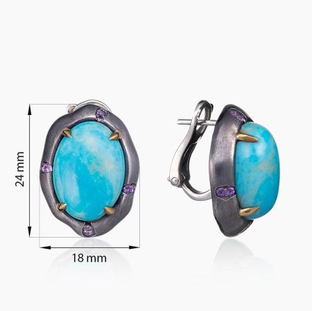 Серебряные серьги «Небесная Эра»