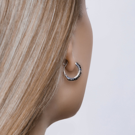 Серебряные серьги с фианитами