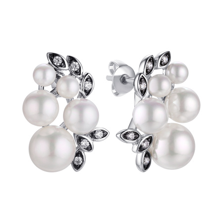 Серебряные серьги с жемчугом