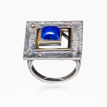 Серебряное кольцо «Лазурный Арт»