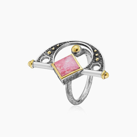 Серебряное кольцо с камнем тулит