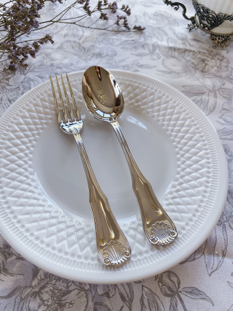 Серебряный набор «Визит» столовая ложка и вилка
