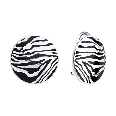 Серьги из серебра с эмалью