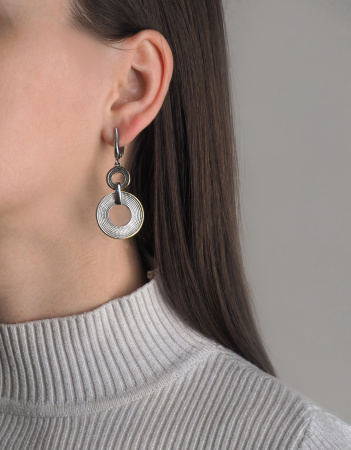 Серебряные серьги с частичной позолотой